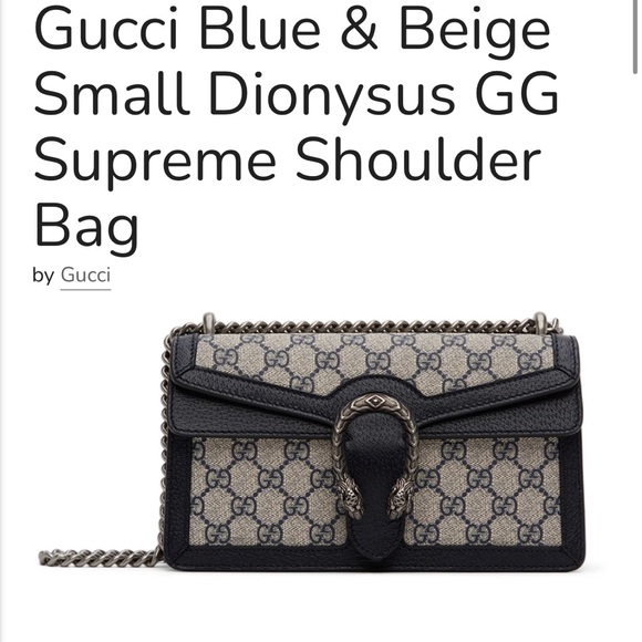 SUPER RARE Gucci dionysus small navy blue bag - Picture 6 of 7